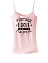 1931 - Vintage Birth Year Spaghetti Strap Tank Brand-Womens Spaghetti Strap Tanks-TooLoud-SoftPink-X-Small-Davson Sales