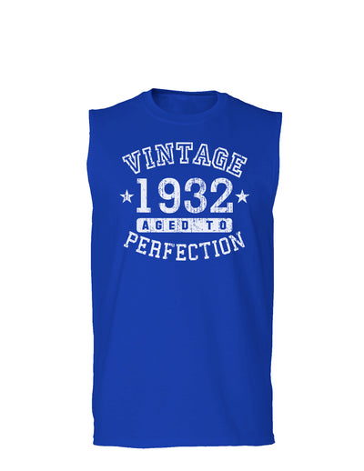 1932 - Vintage Birth Year Muscle Shirt Brand-TooLoud-Royal Blue-Small-Davson Sales