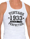1933 - Vintage Birth Year Mens Ribbed Tank Top Brand-Mens Ribbed Tank Top-TooLoud-White-Small-Davson Sales