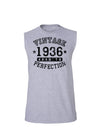 1936 - Vintage Birth Year Muscle Shirt Brand-TooLoud-AshGray-Small-Davson Sales