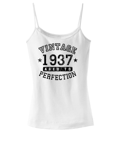 1937 - Vintage Birth Year Spaghetti Strap Tank Brand-Womens Spaghetti Strap Tanks-TooLoud-White-X-Small-Davson Sales