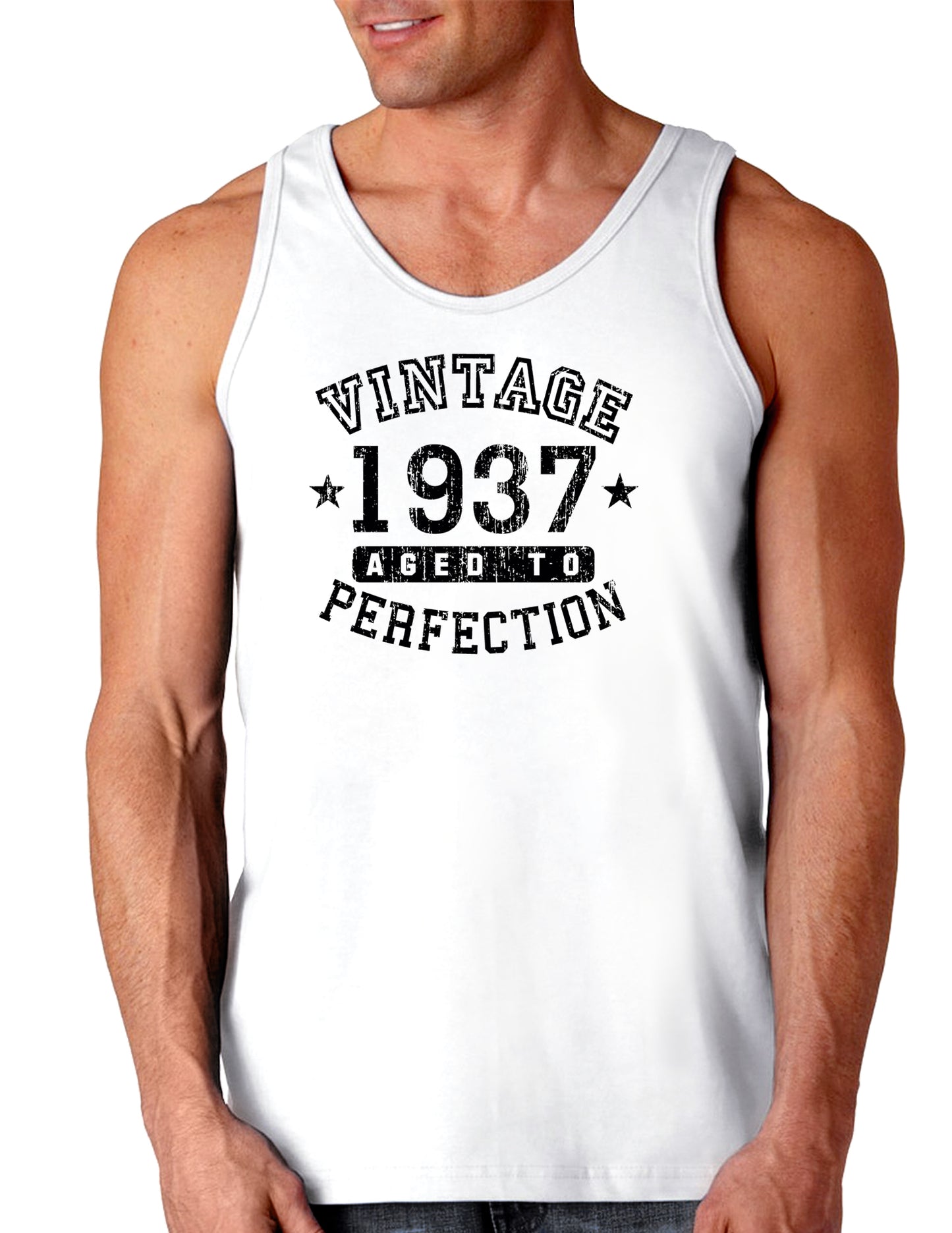 1937 - Vintage Birth Year Loose Tank Top Brand-Loose Tank Top-TooLoud-White-Small-Davson Sales
