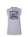 1937 - Vintage Birth Year Muscle Shirt Brand-TooLoud-AshGray-Small-Davson Sales