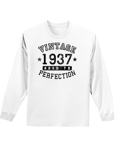 1937 - Vintage Birth Year Adult Long Sleeve Shirt Brand-Long Sleeve Shirt-TooLoud-White-Small-Davson Sales