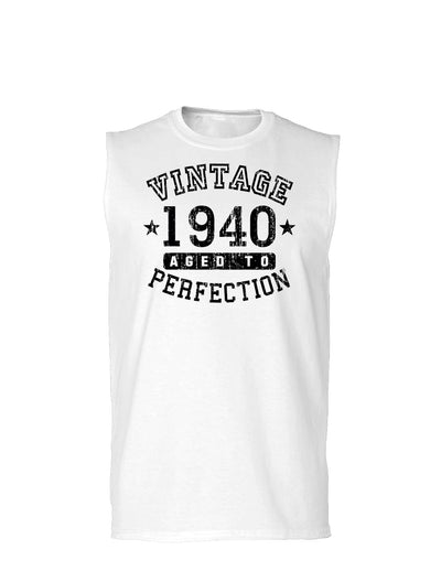 1940 - Vintage Birth Year Muscle Shirt Brand-TooLoud-White-Small-Davson Sales