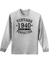 1940 - Vintage Birth Year Adult Long Sleeve Shirt Brand-Long Sleeve Shirt-TooLoud-AshGray-Small-Davson Sales