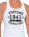 1941 - Vintage Birth Year Mens Ribbed Tank Top Brand-Mens Ribbed Tank Top-TooLoud-White-Small-Davson Sales
