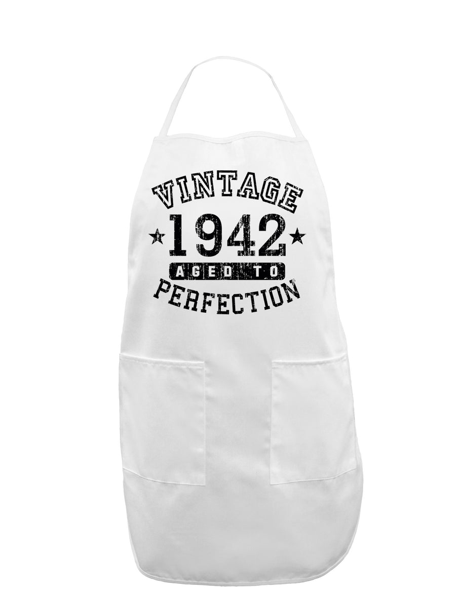 1942 - Vintage Birth Year Adult Apron Brand-Bib Apron-TooLoud-White-One-Size-Davson Sales