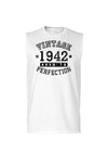 1942 - Vintage Birth Year Muscle Shirt Brand-TooLoud-White-Small-Davson Sales