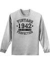 1942 - Vintage Birth Year Adult Long Sleeve Shirt Brand-Long Sleeve Shirt-TooLoud-AshGray-Small-Davson Sales