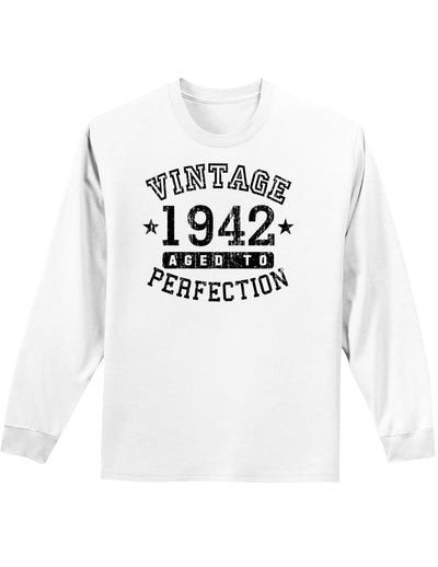 1942 - Vintage Birth Year Adult Long Sleeve Shirt Brand-Long Sleeve Shirt-TooLoud-White-Small-Davson Sales
