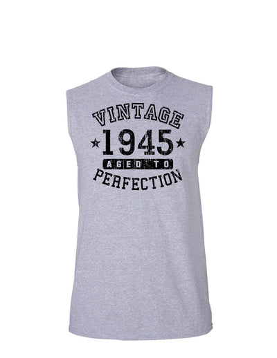 1945 - Vintage Birth Year Muscle Shirt Brand-TooLoud-AshGray-Small-Davson Sales