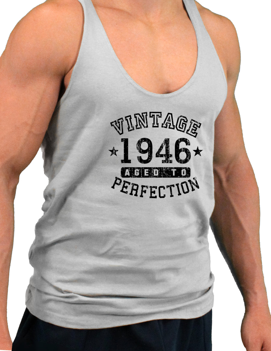 1946 - Vintage Birth Year Mens String Tank Top Brand-Men's String Tank Tops-TooLoud-White-Small-Davson Sales