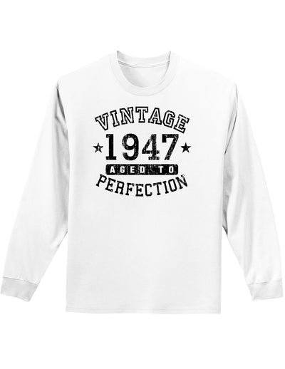 1947 - Vintage Birth Year Adult Long Sleeve Shirt Brand-Long Sleeve Shirt-TooLoud-White-Small-Davson Sales