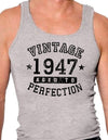 1947 - Vintage Birth Year Mens Ribbed Tank Top Brand-Mens Ribbed Tank Top-TooLoud-Heather-Gray-Small-Davson Sales