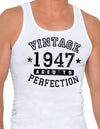 1947 - Vintage Birth Year Mens Ribbed Tank Top Brand-Mens Ribbed Tank Top-TooLoud-White-Small-Davson Sales