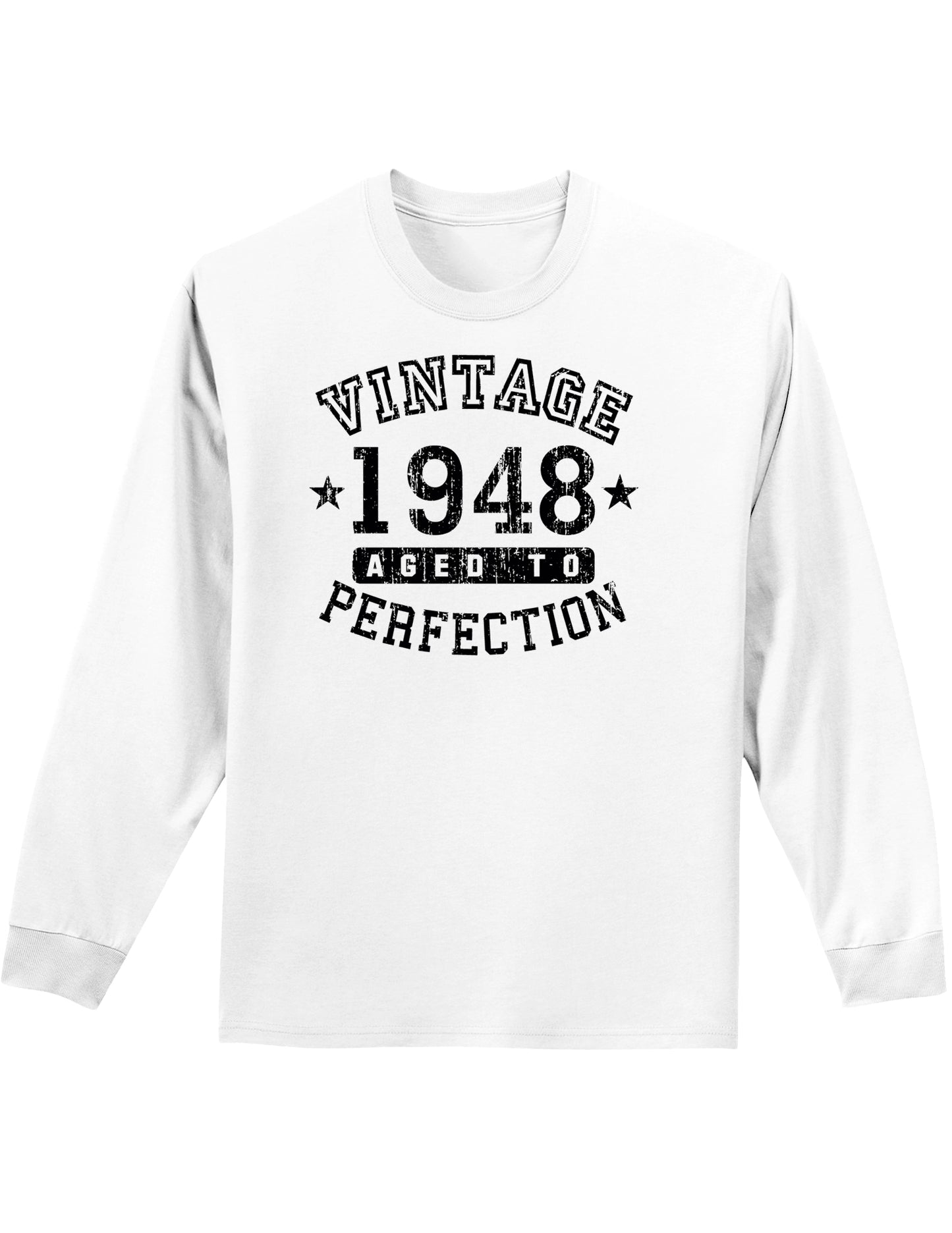 1948 - Vintage Birth Year Adult Long Sleeve Shirt Brand-Long Sleeve Shirt-TooLoud-White-Small-Davson Sales