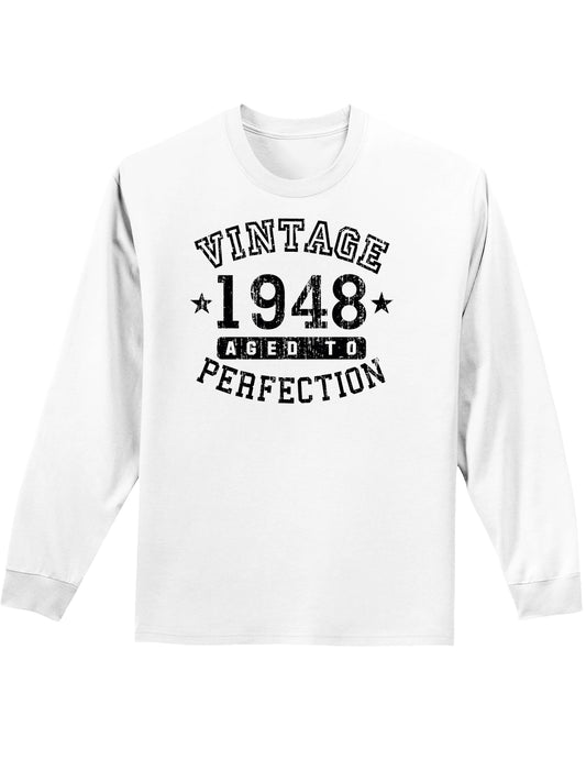 1948 - Vintage Birth Year Adult Long Sleeve Shirt Brand-Long Sleeve Shirt-TooLoud-White-Small-Davson Sales