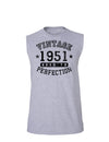 1951 - Vintage Birth Year Muscle Shirt Brand-TooLoud-AshGray-Small-Davson Sales