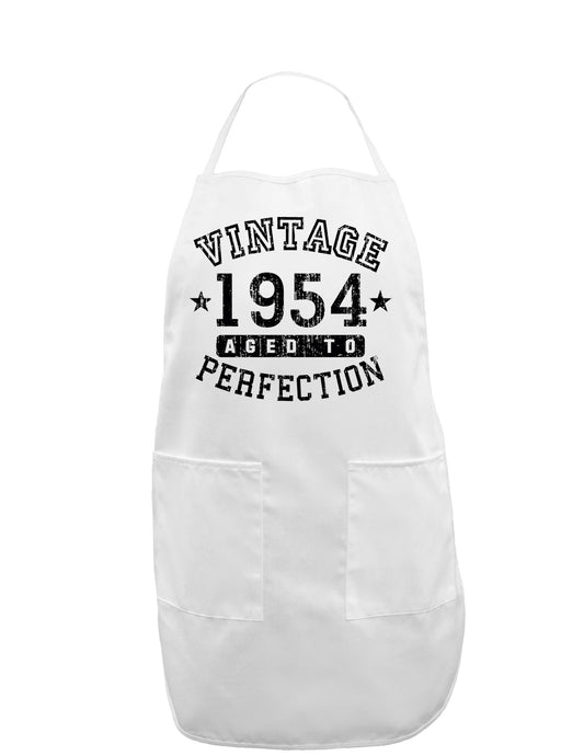 1954 - Vintage Birth Year Adult Apron Brand-Bib Apron-TooLoud-White-One-Size-Davson Sales