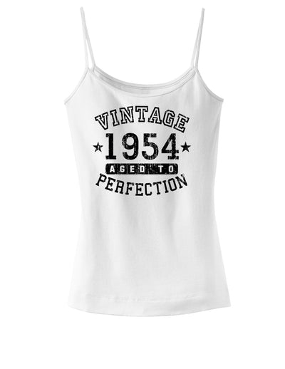 1954 - Vintage Birth Year Spaghetti Strap Tank Brand-Womens Spaghetti Strap Tanks-TooLoud-White-X-Small-Davson Sales