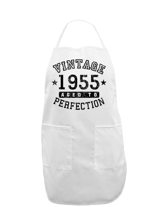 1955 - Vintage Birth Year Adult Apron Brand-Bib Apron-TooLoud-White-One-Size-Davson Sales