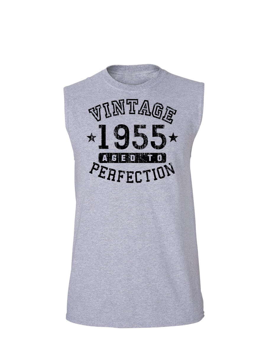 1955 - Vintage Birth Year Muscle Shirt Brand-TooLoud-White-Small-Davson Sales