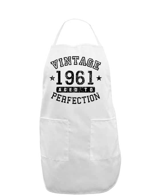 1961 - Vintage Birth Year Adult Apron Brand-Bib Apron-TooLoud-White-One-Size-Davson Sales