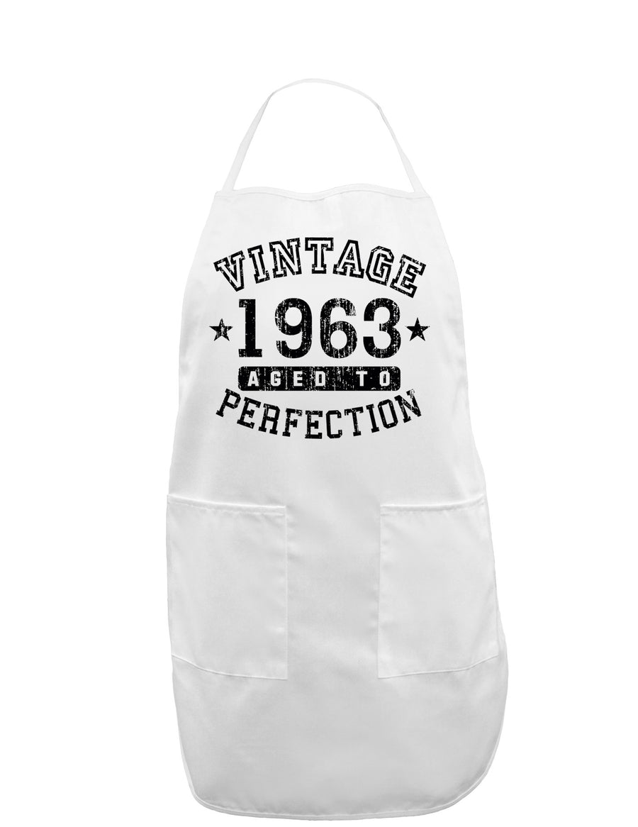 1963 - Vintage Birth Year Adult Apron Brand-Bib Apron-TooLoud-White-One-Size-Davson Sales