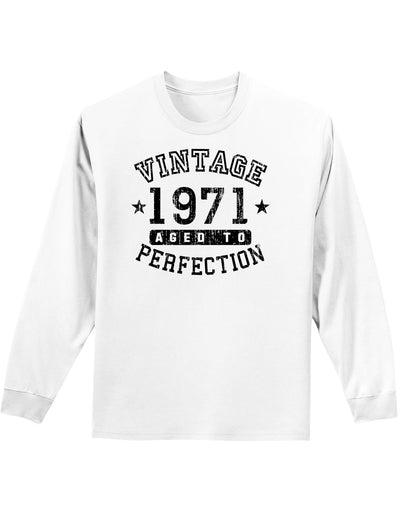 1971 - Vintage Birth Year Adult Long Sleeve Shirt Brand-Long Sleeve Shirt-TooLoud-White-Small-Davson Sales