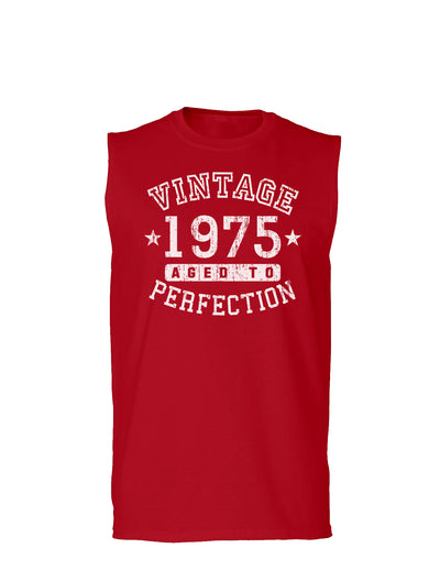 1975 - Vintage Birth Year Muscle Shirt Brand-TooLoud-Red-Small-Davson Sales