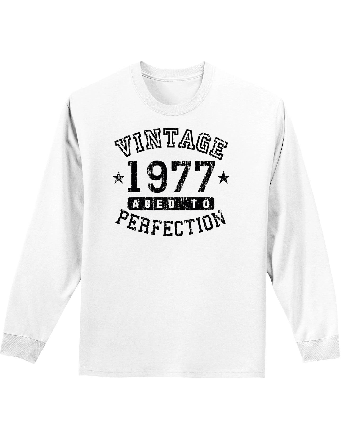 1977 - Vintage Birth Year Adult Long Sleeve Shirt Brand-Long Sleeve Shirt-TooLoud-White-Small-Davson Sales