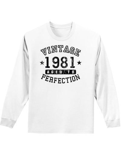 1981 - Vintage Birth Year Adult Long Sleeve Shirt Brand-Long Sleeve Shirt-TooLoud-White-Small-Davson Sales