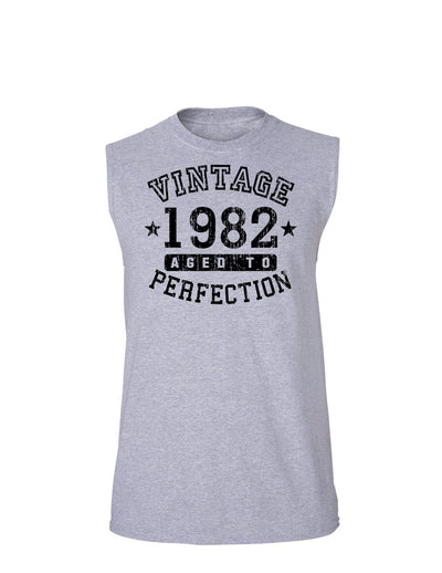 1982 - Vintage Birth Year Muscle Shirt Brand-TooLoud-AshGray-Small-Davson Sales