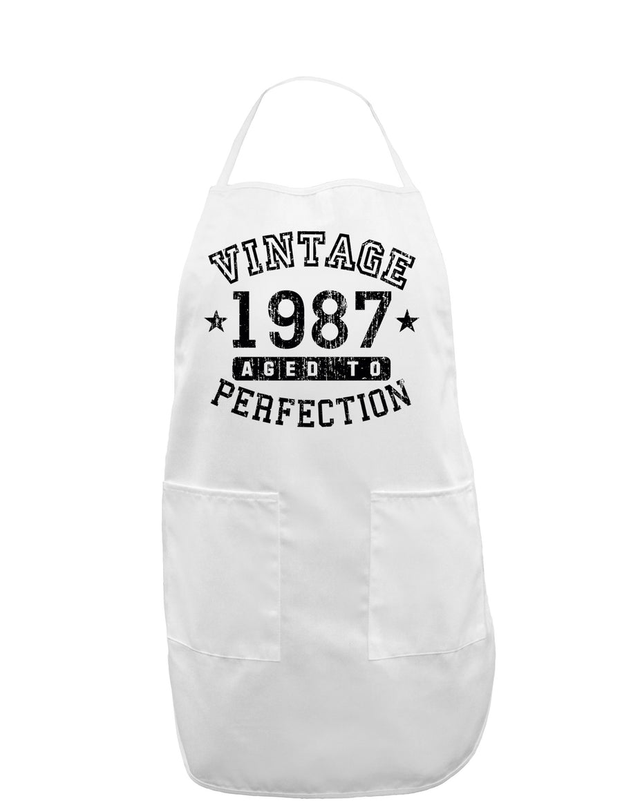 1987 - Vintage Birth Year Adult Apron Brand-Bib Apron-TooLoud-White-One-Size-Davson Sales