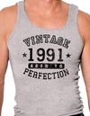 1991 - Vintage Birth Year Mens Ribbed Tank Top Brand-Mens Ribbed Tank Top-TooLoud-Heather-Gray-Small-Davson Sales