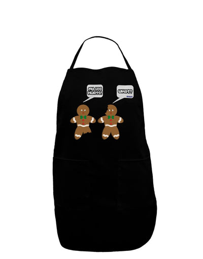 Funny Gingerbread Conversation Christmas Apron for Adults-Bib Apron-TooLoud-Black-One-Size-Davson Sales