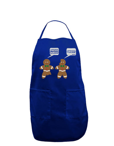 Funny Gingerbread Conversation Christmas Apron for Adults-Bib Apron-TooLoud-Faded Blue-One-Size-Davson Sales