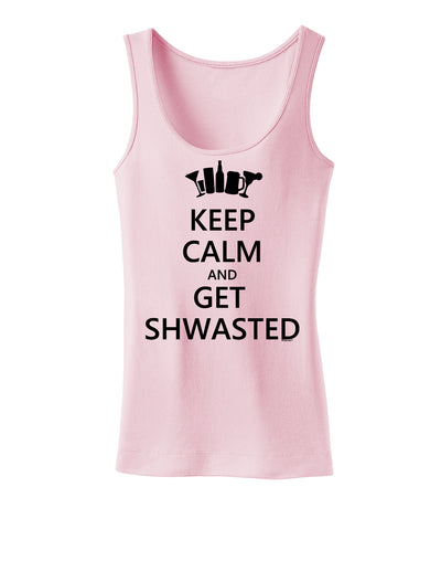 Keep Calm and Get Shwasted Womens Tank Top-Womens Tank Tops-TooLoud-Soft-Pink-X-Small-Davson Sales