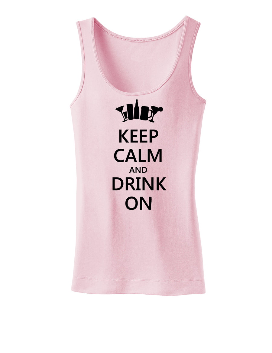 Keep Calm and Drink On Womens Tank Top-Womens Tank Tops-TooLoud-White-X-Small-Davson Sales