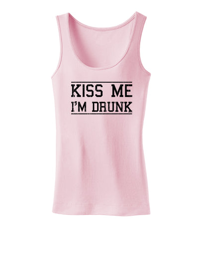 Kiss Me I'm Drunk Womens Tank Top-Womens Tank Tops-TooLoud-Soft-Pink-X-Small-Davson Sales