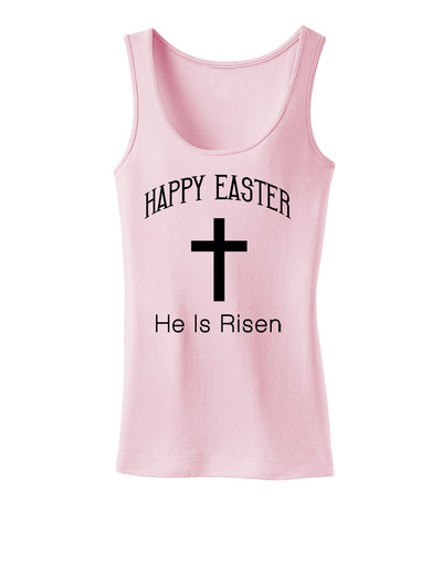 Happy Easter He Is Risen Christian Womens Tank Top-Womens Tank Tops-TooLoud-Soft-Pink-X-Small-Davson Sales