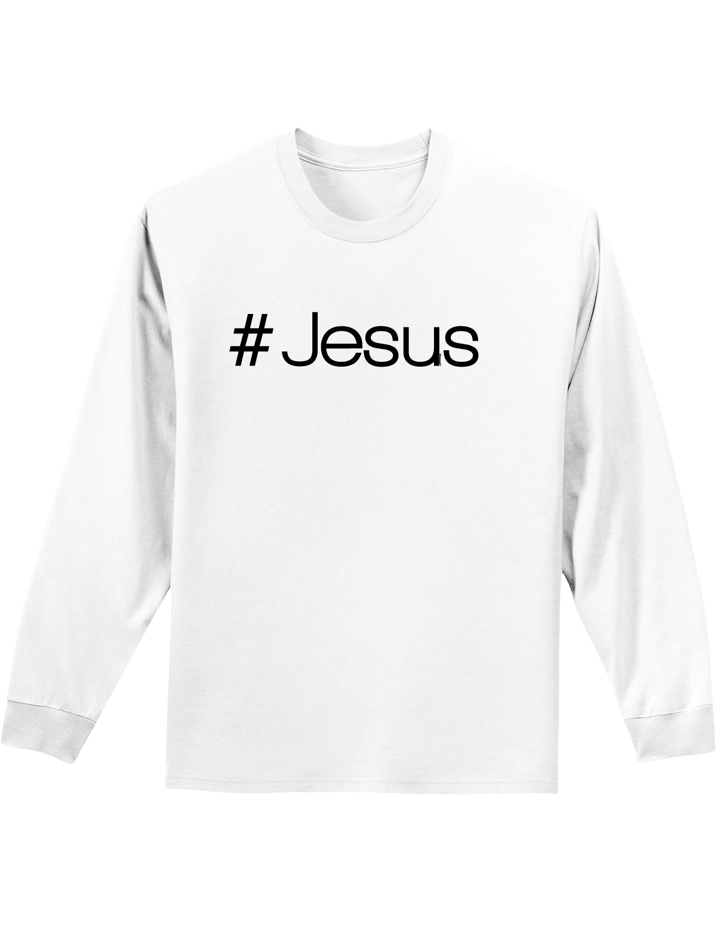 Hashtag Jesus Christian Adult Long Sleeve Shirt-Long Sleeve Shirt-TooLoud-White-Small-Davson Sales