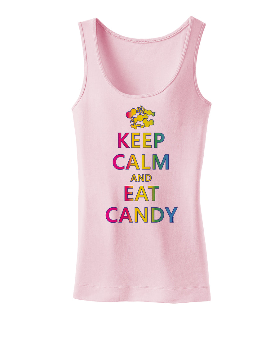 Keep Calm and Eat Candy Womens Tank Top-Womens Tank Tops-TooLoud-White-X-Small-Davson Sales