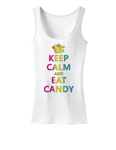 Keep Calm and Eat Candy Womens Tank Top-Womens Tank Tops-TooLoud-White-X-Small-Davson Sales