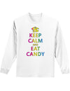 Keep Calm and Eat Candy Adult Long Sleeve Shirt-Long Sleeve Shirt-TooLoud-White-Small-Davson Sales