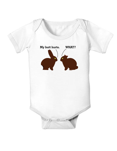 My Butt Hurts Infant Onesie-TooLoud-White-06-Months-Davson Sales