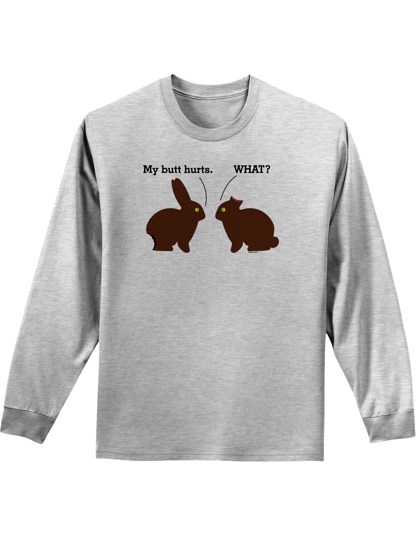 My Butt Hurts Adult Long Sleeve Shirt-Long Sleeve Shirt-TooLoud-Ash-Gray-Small-Davson Sales