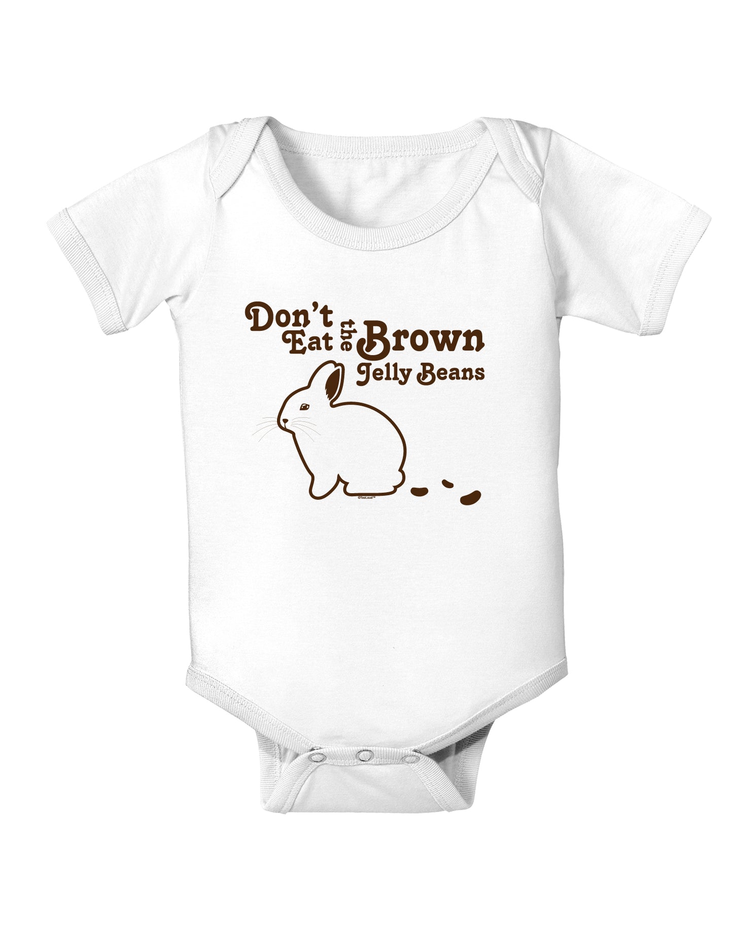 Dont Eat Brown Jellybeans Infant Onesie-TooLoud-White-06-Months-Davson Sales