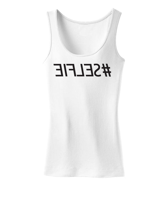 #selfie Mirrored Womens Tank Top-Womens Tank Tops-TooLoud-White-X-Small-Davson Sales